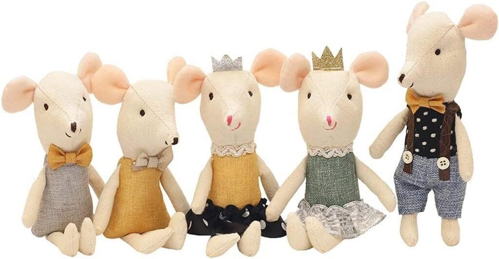 Mouse Family Dolls 5 Pc