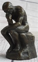 Signed RODIN Bronze Statue Thinker Sculpture