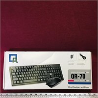 QR-70 Wired Keyboard & Mouse In Box