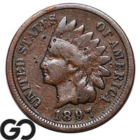 1897 Indian Head Cent, 1 in Neck