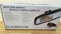 Rear view mirror and backup camera combo kit.
