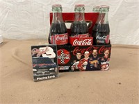 6pk glass bottle NASCAR edition Coca Cola & Dale