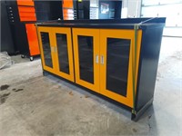 6.7' Heavy Duty Workbench W/Glass Cabinets