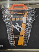 gearwrench metric ratchet wrench set (display)