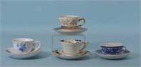 Assorted Teacups w/ Plates