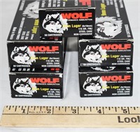 100 ROUNDS WOLF 9MM LUGER 115GR FMJ CARTRIDGES