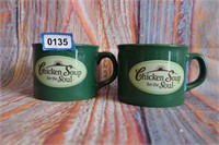 2 Chicken Soup for the Soul Cups Green