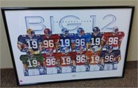 Big 12 Inagual Year Poster, framed 36" x 25"