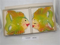 Pair of 1954 Miller Studio Chalkware Fish