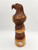 Hand Carved Wood Bald Eagle Signed