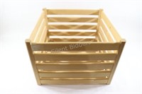 Wood Pine Crate Box, 16.5"