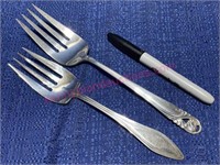 (2) Sterling silver meat forks 4.53-ozt