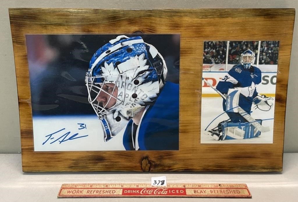 APPEARS TO BE SIGNED MAPLE LEAFS GOALIE PHOTOS