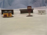 Five HO Scale Railroad Wayside Buildings