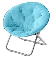 Urban Lifestyle Faux Fur Saucer Chair, Light Blue