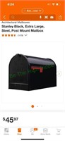 Xl black mailbox