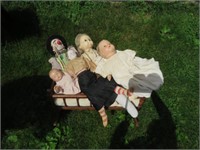 CELLULOID & BISQUE DOLLS WITH REMOVABLE