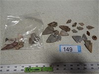 Arrowheads; no history of where they were collecte