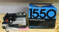 Berkley Keystone Dual 8 Movie Projector & Box