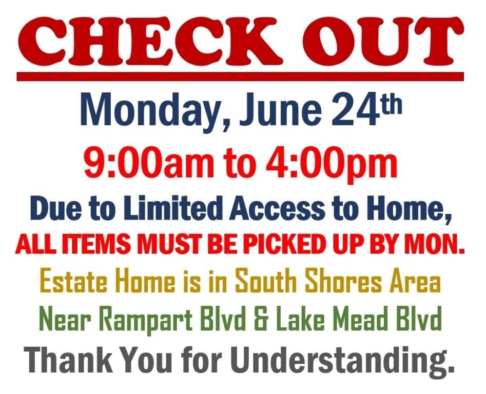 Sun.@10am - South Shores Estate Online Public Auction 6/23