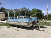 20ft Pontoon Boat & 23ft Haul Trailer