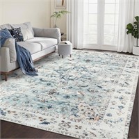 WFF8843  WondRg Blue Area Rug 5x7