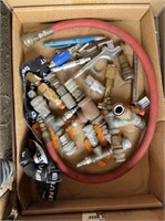 BOX OF PNEUMATIC FITTINGS & ACCESSORIES