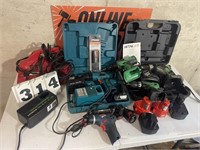 MIsc. Drills and Batteries Lot