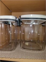 Set of two smaller heavy plastic storage container