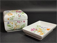 Elizabeth Arden Porcelain Poppies Soap Dish, Box