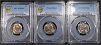 (2) 1946-D, 1952-S JEFFERSON NICKELS PCGS MS66