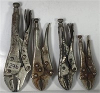 4 Pairs of Vice Grip -type Wrenches