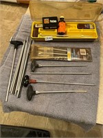 Assorted gun cleaning rods and miscellaneous