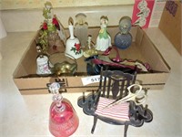 Vintage Rocking Chair Pin Cushion, Bells, Perfume