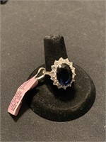 Sterling Silver Sapphire Ring