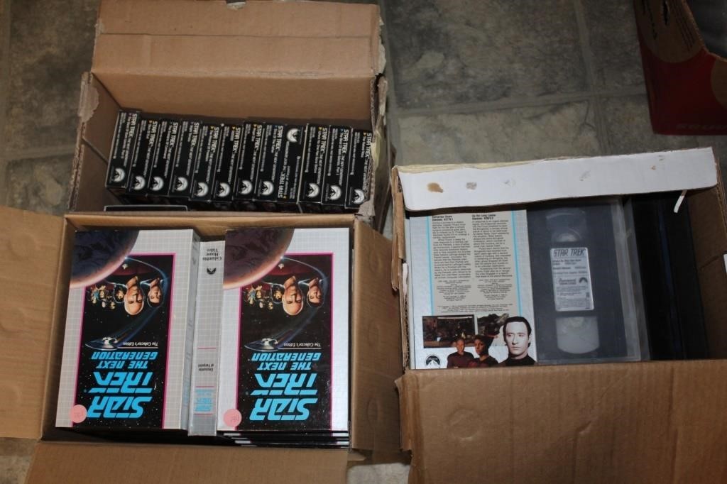 3 BOXES OF STAR TREK VHS TAPES