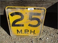 25 MPH SPEED SIGN