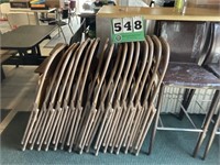 17 Metal/Wood Folding Chairs
