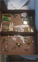 Box lot of Assorted fishing hooks and lures