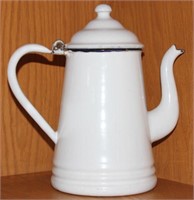 white agate teapot, Vintage ceramic water jug,