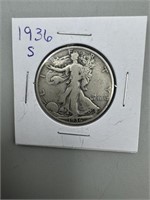 1936-S Silver Walking Liberty Half Dollar