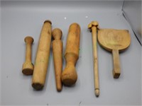 6pcs wooden "primitive" style kitchen tools