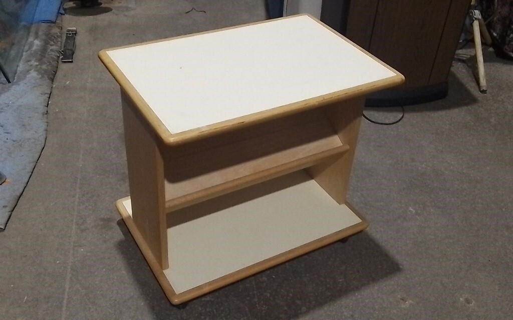 Wooden Stand On Wheels 24.5x17x22"H