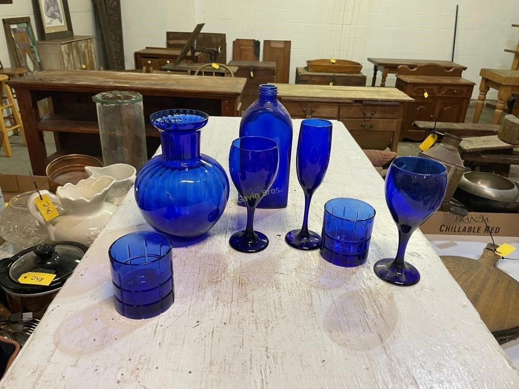 Blue Cups and Glasses