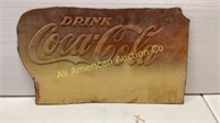 Vintage "Drink Coca-Cola" cut out sign, metal