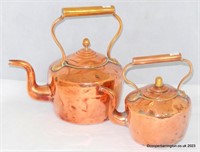 Two Antique Copper Kettles