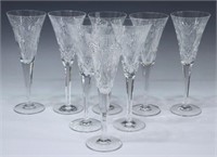 (8) WATERFORD MILLENNIUM SERIES CRYSTAL CHAMPAGNES