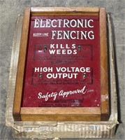 (FG) Electronic Fencing Sign 14.5x9.5