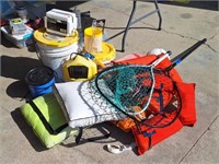 Minnow Buckets, Boat Cushions, Fishing Nets