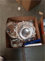 Box of silver plated Ware